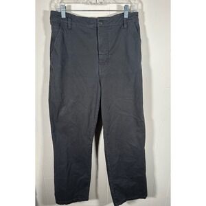 Toad&Co Womens Pants Size 12 Charcoal Gray Straight Leg Canvas Casual Outdoor